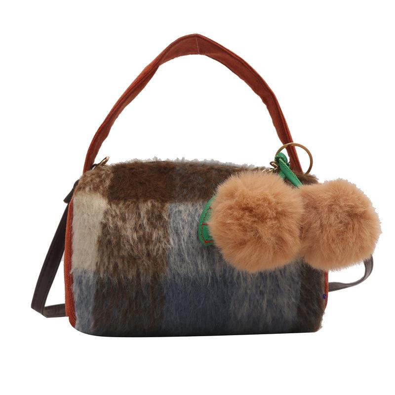 Клетчатая модная осенне-зимняя новая сумочка 2025 сумка через плечо, сумка-мессенджер, сумка-подушка, повседневная