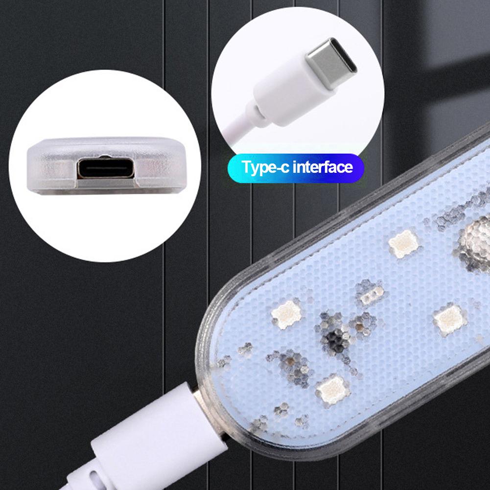 8-светодиодный автомобильный интерьерный фонарь для настроения, сенсорная крыша, беспроводное светодиодное внутреннее освещение, украшение для потолка, освещение автомобиля