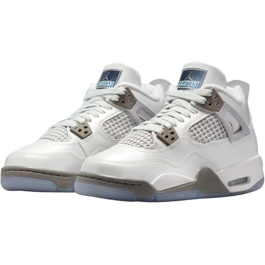 Jordan Детские баскетбольные кроссовки Air Jordan 4 Mid top Серый Синий Подростковые HV4401-014