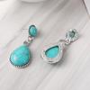 Bohemian Retro Turquoise Tear Drop Pendant Earrings Women Geometric Dangle Earrings National