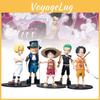 5 шт. One Piece Ролевая ПВХ Игрушка Модель Настольное Украшение Детский Подарок Рождество
