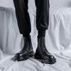 Мужские деловые ботинки на толстой подошве. Модные классические универсальные стили. Обувь для отдыха и моды. Обувь для вечеринок и отдыха для взрослых, офиса и улицы. Мотоциклетная обувь.