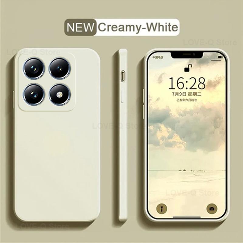 Для Mi 14T Pro Чехол Квадратный Жидкий Силиконовый Чехол Для Телефона Для Xiaomi Mi 14T Pro Мягкий Задний Чехол Funda