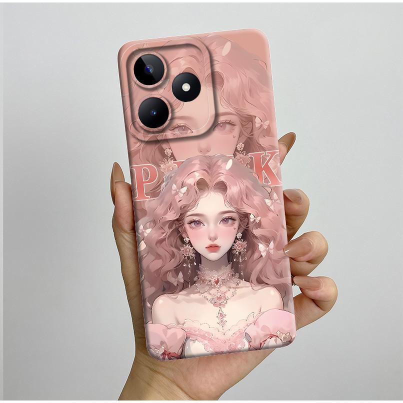 Чехол для Realme C51 C53 RMX3830 RMX3760 Красивый Цветок Полностью Задняя Крышка для RealmeC51 C53 C61 C63 C 51 S Мягкий Силикон Funda