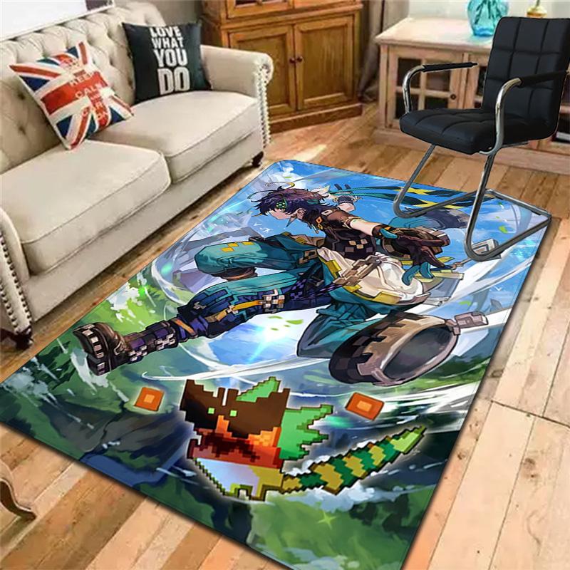 Genshin Impact Kinich Rug Floor Mat for Living Room or Bedroom Soft and Comfortable Carpet a Gift for Birthday and Holiday.NFF0928232