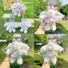 Plaid Drooping Dress Ear Rabbit Plush Keychain Backpack Pendant Cute Gift Kids