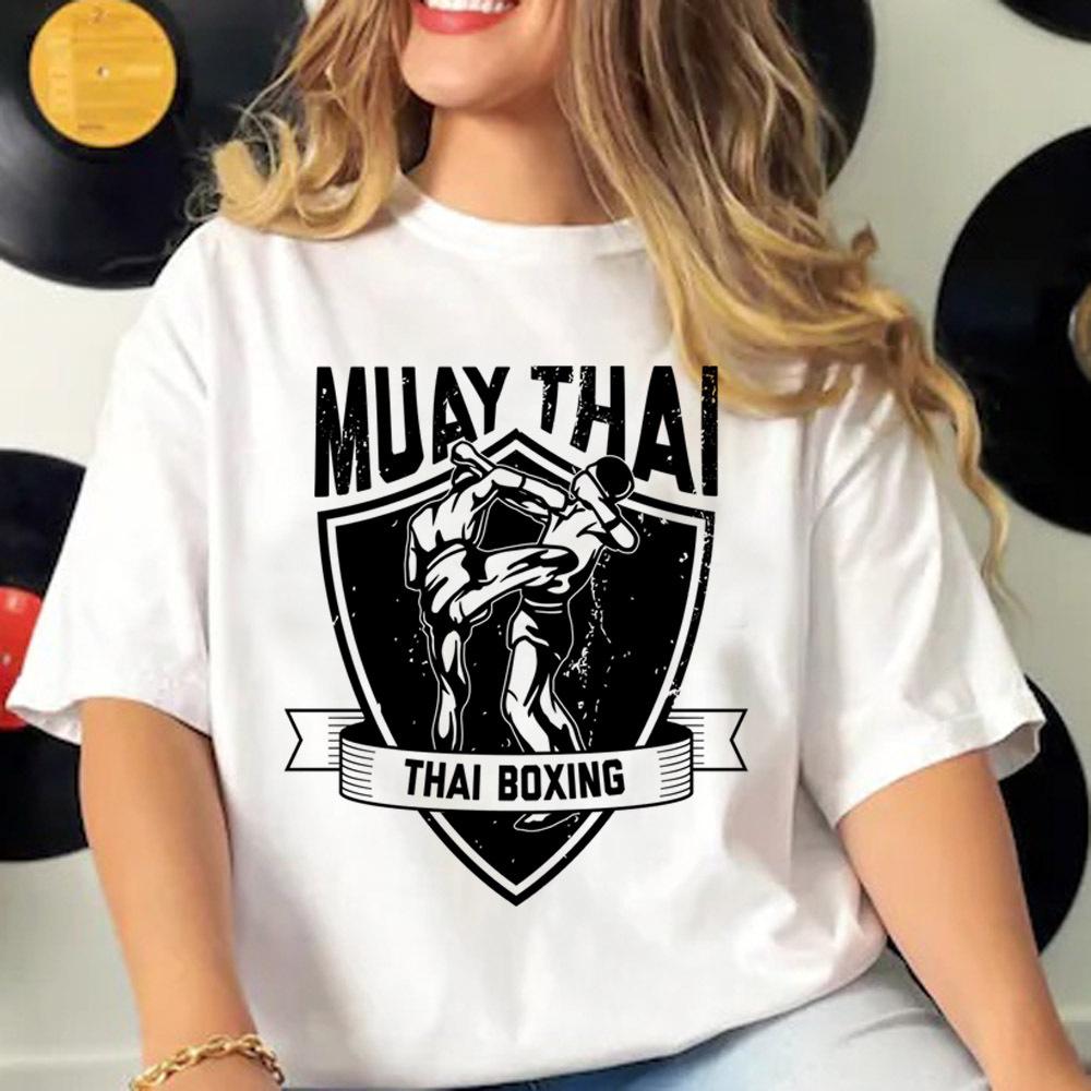 Muay Thai Top Women Harajuku Японская футболка с комиксами Женская одежда Y2k