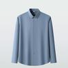 High Quality Modal Linen Business Mens Formal Shirts Long Sleeve Elastic Solid Comfortable Male Dress Shirt