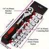 12Pcs/Set 4-13mm 1/4"Drive Wrench Tool Kit Quick Release Automotive Repair Tool Set  Car