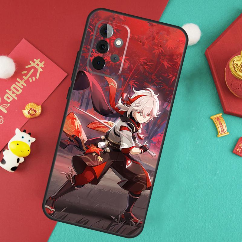 Чехол Genshin Impact Каэдэхара Кадзуха Для Samsung Galaxy A17 A55 A35 A15 A32 A52 A13 A33 A53 A14 A34 A54 A06 A16 A26 A36 A56