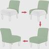 1pc Jacquard Soft Armless Chair Covers Solid Color Washable Anti-dirt Elastic Single Sofa Cover for Hotel Bar Living Room Decor