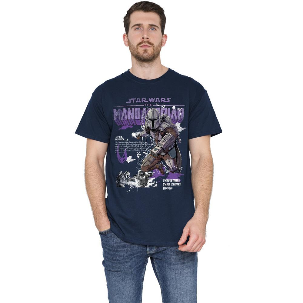 Star Wars: The Mandalorian Unisex Adult Graffiti T-Shirt