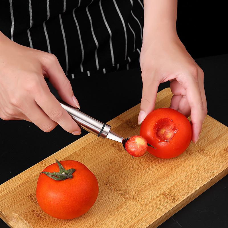 Нож для клубники из нержавеющей стали, овощной, фруктовый, для удаления стеблей и листьев помидоров, слайсер для фруктов, удалитель сердцевины, кухонные аксессуары