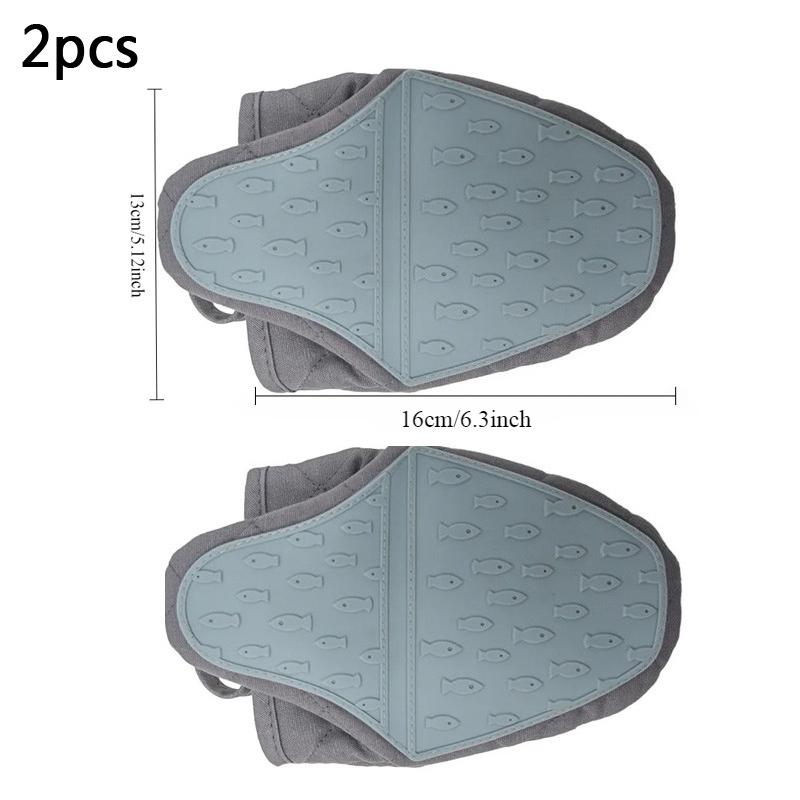 Универсальные силиконовые перчатки для духовки с защитой от ожогов в форме рыбы, утолщенные изоляционные перчатки, прихватки для барбекю, подносы, тарелки, держатели для мисок, принадлежности для выпечки