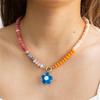 Charms Jewelry Floral Chain Choker Bohemia Beads Pendant Necklace Trendy Flower Necklace  Vacation