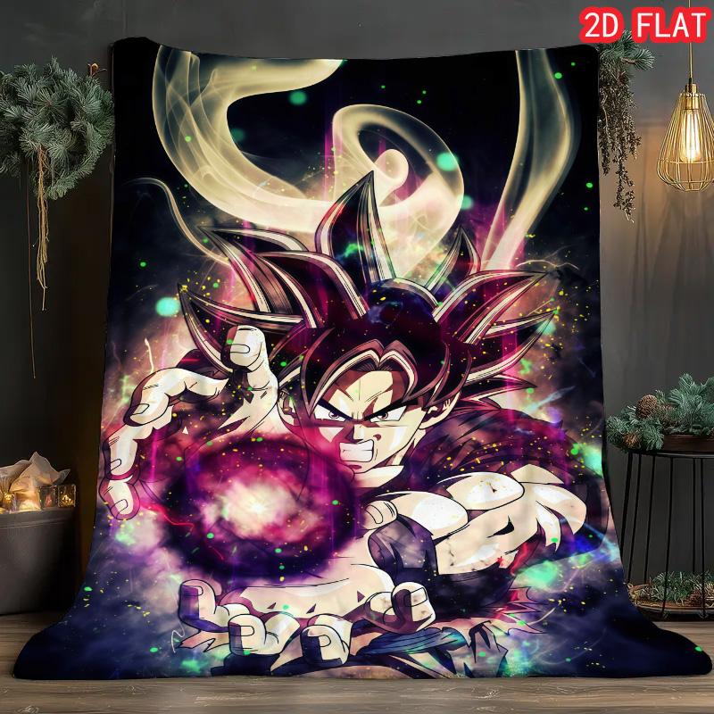 Dragon Ball Unique Pattern Blanket Cozy Flannel Warm Blanket for Anime Lovers Daily Use THW