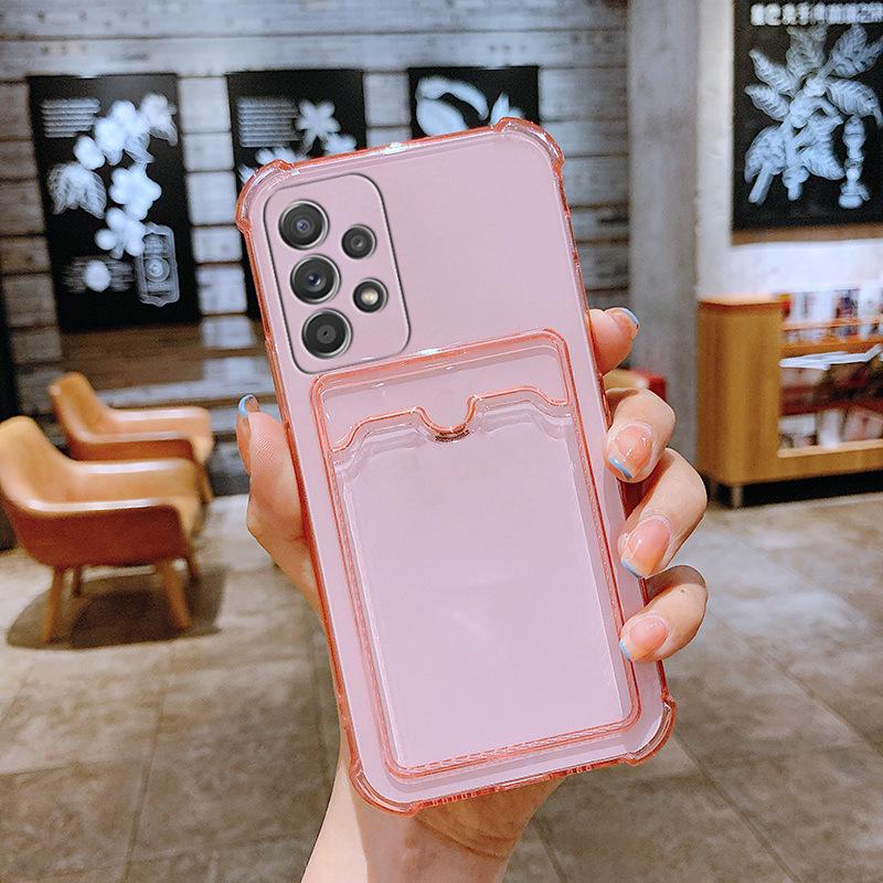 Suitable for Samsung A53 Mobile Phone Case A33 Card Bag Card S23 Soft Case A13 Full Package A54A23 Anti Fall Transparent S22