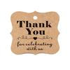 100pcs Cards Wedding Party Luggage Handmade Thank you Hanging Label Jute Twine Kraft Gift Tags