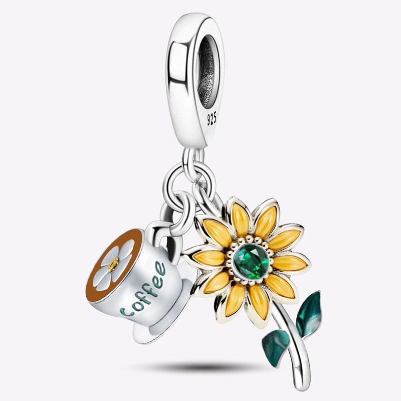 Медь Подсолнух Животное Любовь Сердце Торт Сделай сам Шармы Бусины Подходят Сделать Из Браслетов Ожерелье Модные Ювелирные Изделия Подарок