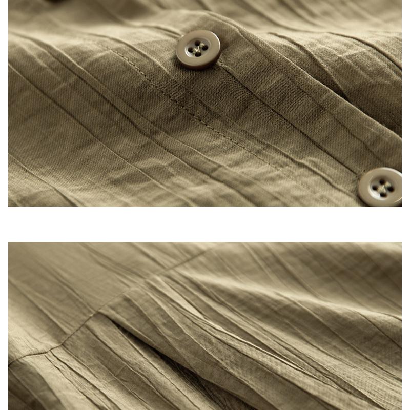 Винтажные зеленые повседневные рубашки с длинным рукавом, женские свободные модные весенне-осенние женские блузки на пуговицах, элегантные однотонные офисные простые женские рубашки 25860