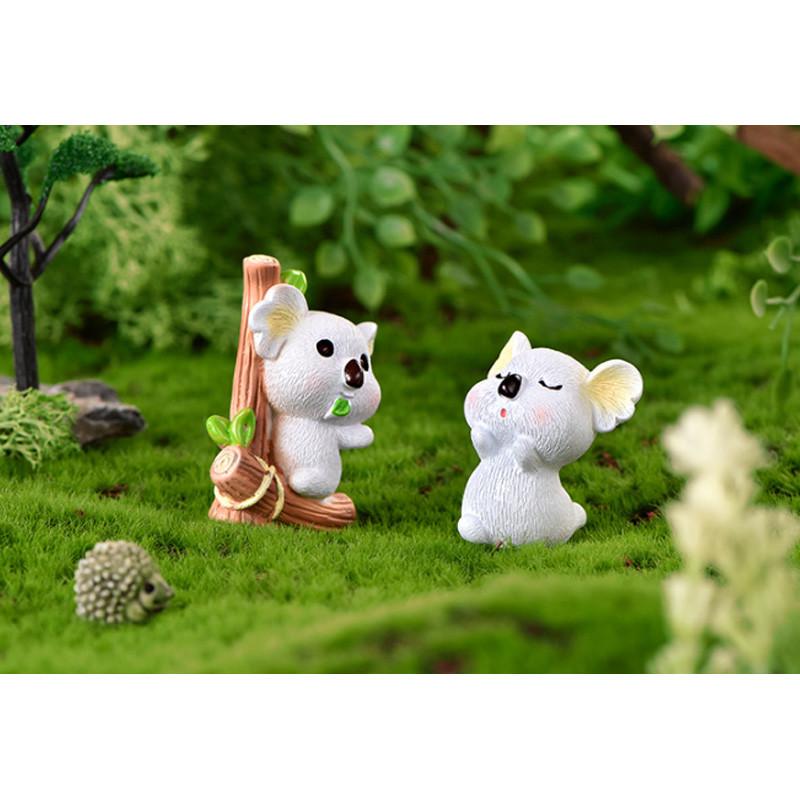 Cute Resin Koala Decoration Adorable Micro Landscape Garden Diy Crystal Ball Accessory