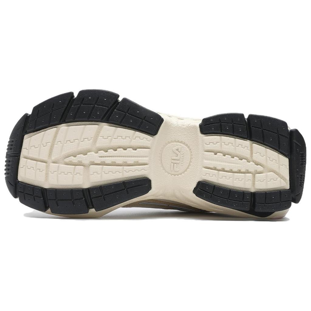 Fila Ciclone Fabric Synthetic Leather Top Layer Cowhide Comfortable Versatile Low-Top Casual Shoes Women Sneaker Birch-Brown Peach-Red F12W411103FBW