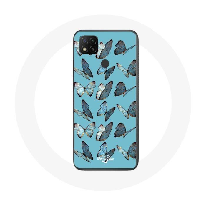 Xiaomi Redmi 9C Case Blue Butterflies