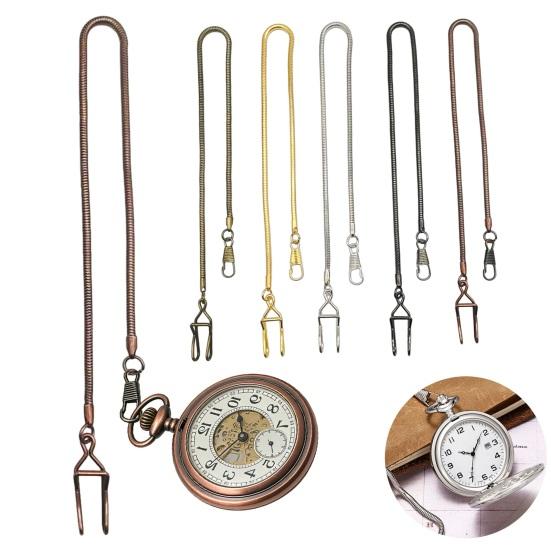 Мужская карманная часы Змеиная цепь Прочная Легкая Винтажный сплав Зажимная цепочка для карманных часов Модные ювелирные изделия Запасная деталь