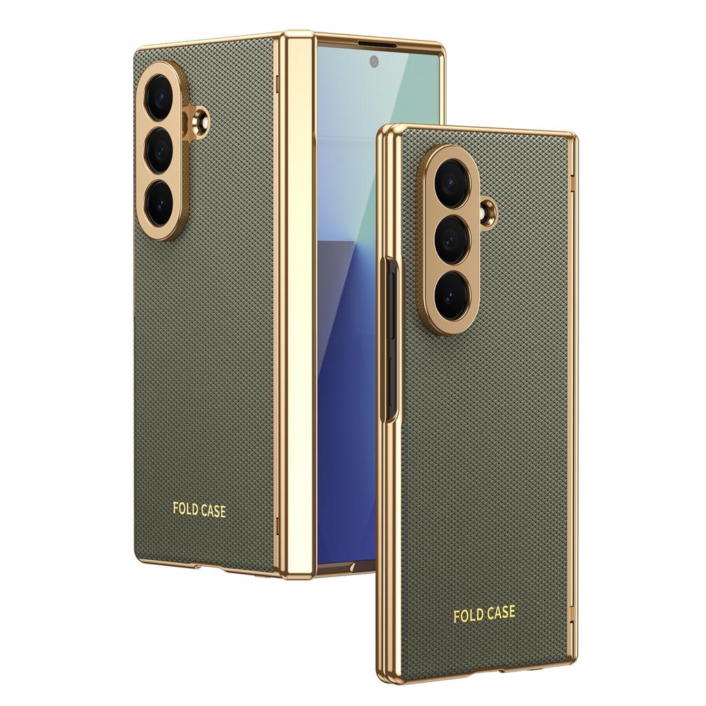 Чехол для Samsung Galaxy Z Fold 7 6 5 4 3 Кожаный Защитный Задний Чехол с Покрытием для Телефона Samsung Z Fold7