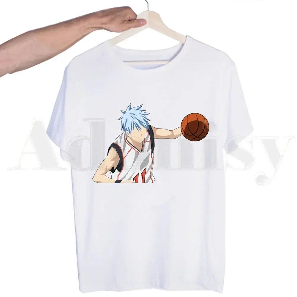 Баскетбольная горячая японская футболка Kuroko No Basket с аниме для унисекс, топы унисекс с короткими рукавами, футболка унисекс, белая футболка, женские футболки