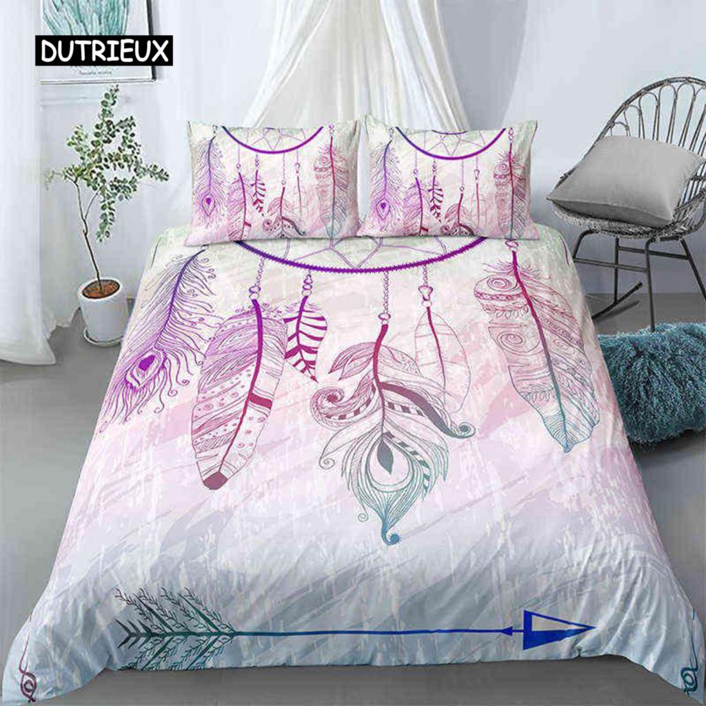 Набор пододеяльников «Ловец снов», комплект королевского размера, комплект постельного белья «Ловец снов» в стиле бохо, пододеяльник из микрофибры в богемном стиле для девочек и женщин