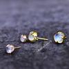 Rose Gold Moonstone Earrings, small bohemian crystal studs, 6mm and 8 MM Moonstone Cabochon Earrings , Everyday earrings, birthday gift