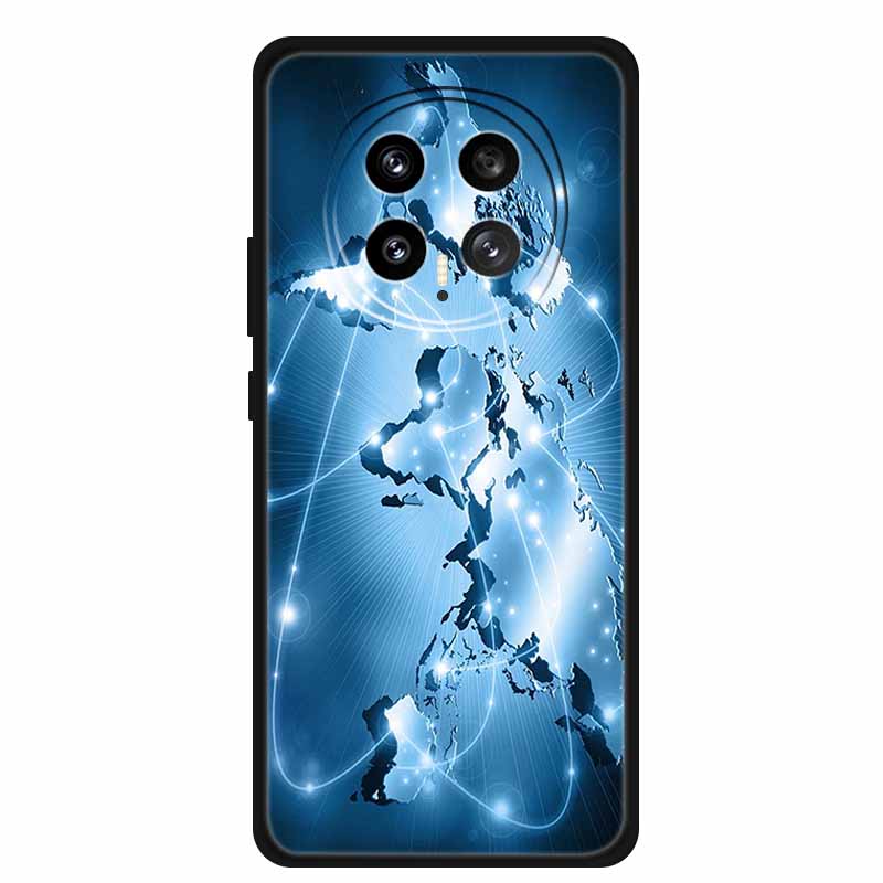 Защитный чехол для мобильного телефона For Honor Magic8 5G, с цветочным рисунком, мягкий, черный силикон, задняя крышка для Honor Magic 8 2025, чехол Funda