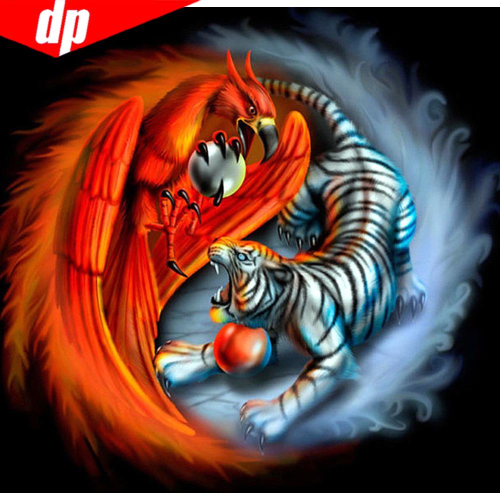 Алмазная вышивка Полный показ животных Алмазная мозаика Продажа Тигр Фотографии