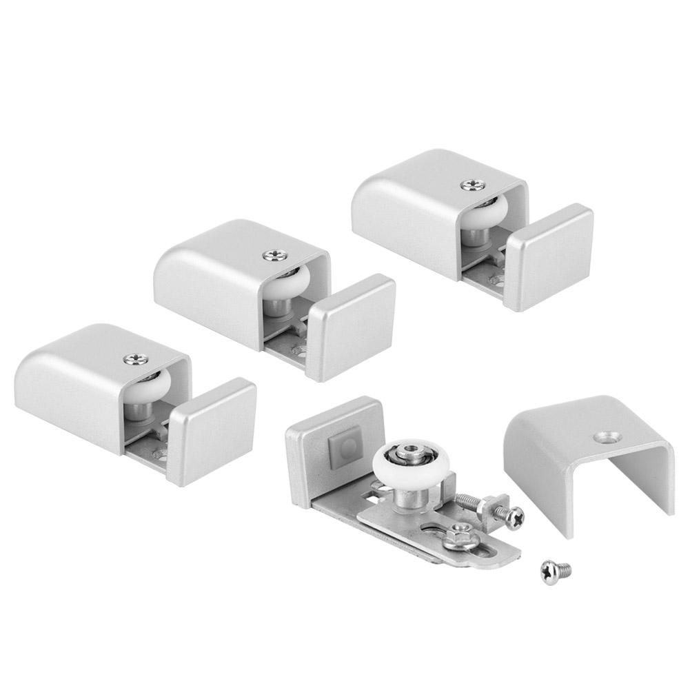 4 шт. Регулируемый стопор для раздвижной двери, направляющий ролик, фурнитура, аксессуар для автоматической двери