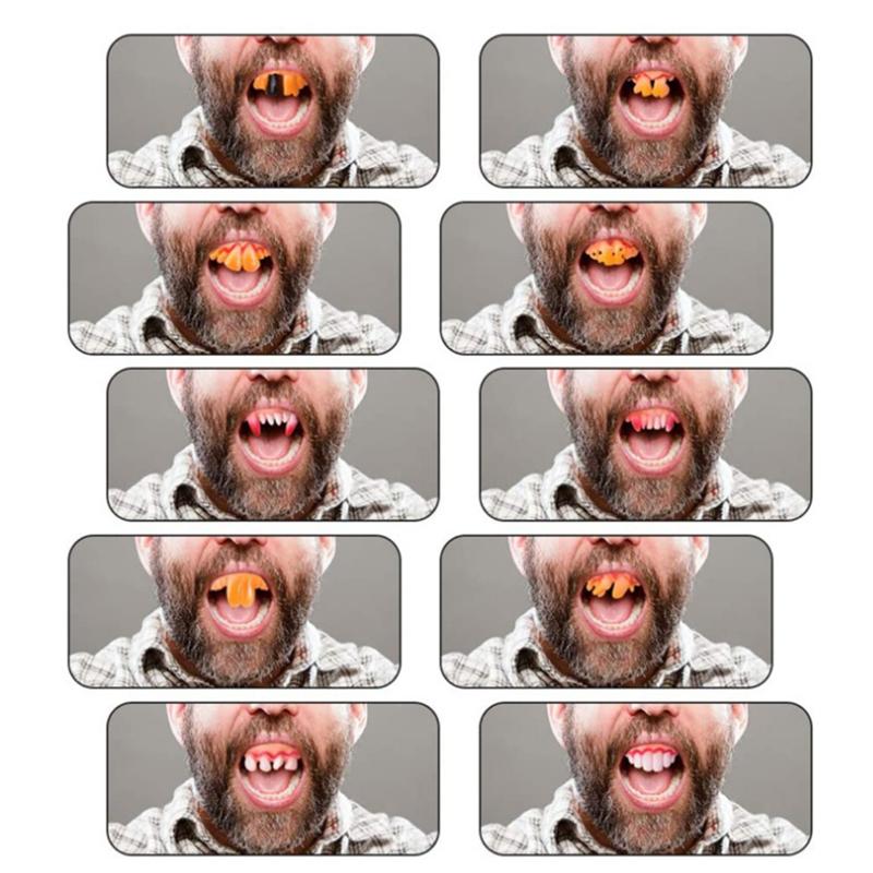 10 шт., забавные резиновые вставные зубные протезы, зубной дурак, костюм на Хэллоуин, вечерние шутки, реквизит, шутки, игрушки