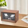 Waterproof Double Watch Winder Luxurious Watch Winder Box with Quiet Motor Multiple Rotation Mode Ambient Light for Collector