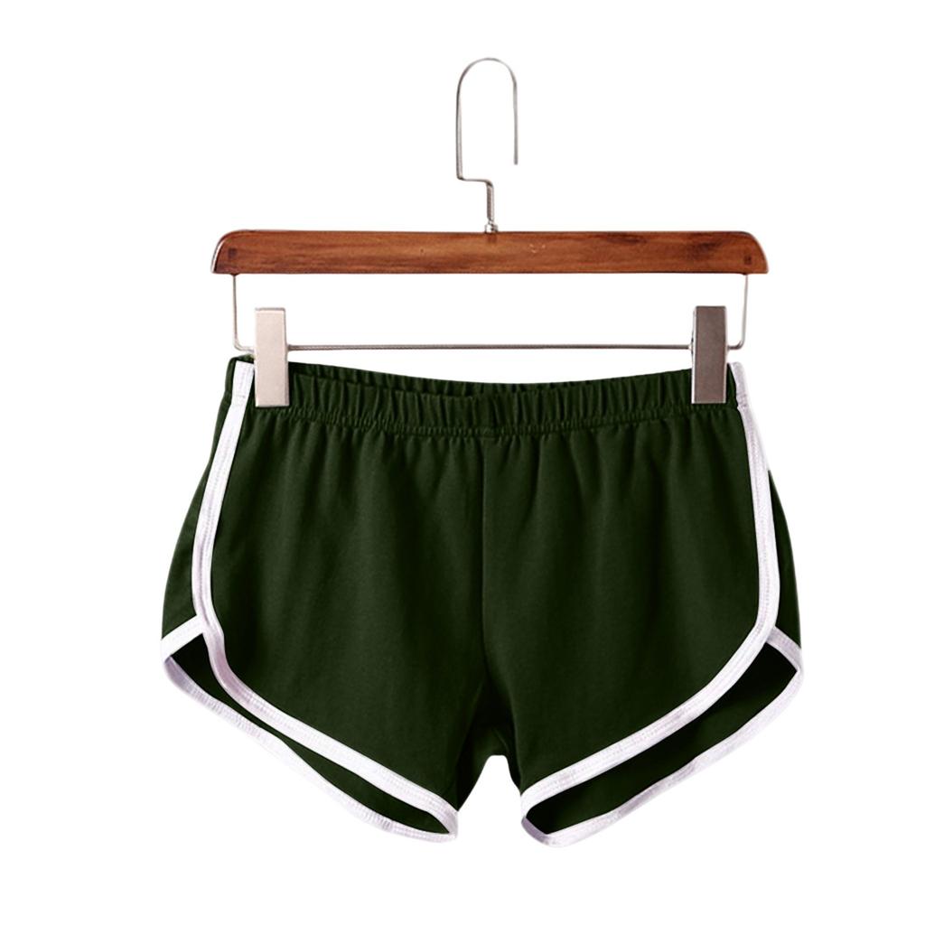 Women Casual Solid Summer Sports Shorts Workout Yoga Shorts Active Shorts