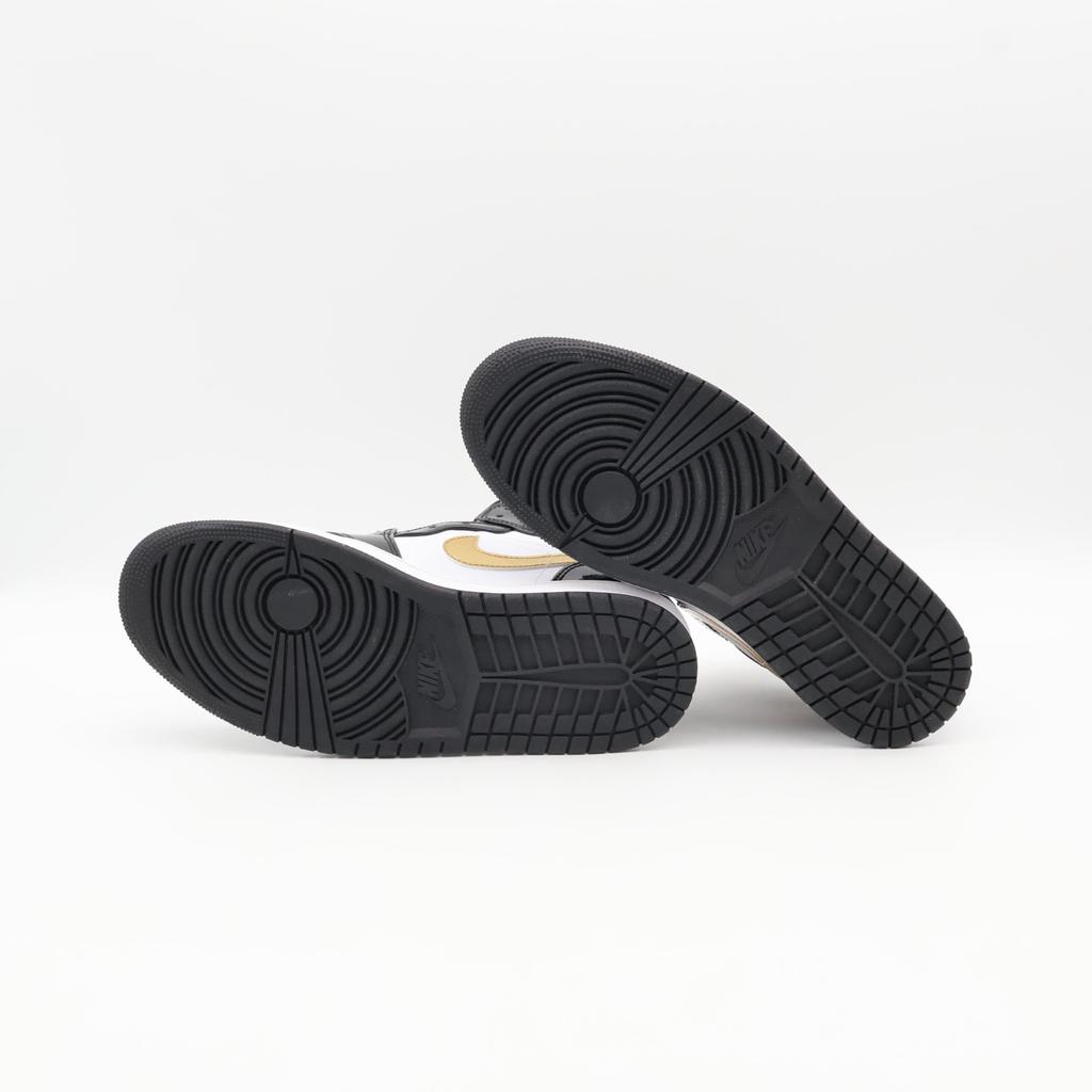 852542-007 Nike Air Jordan 1 Mid SE Металлический Золотой Лакированный Черный Белый (Мужской)
