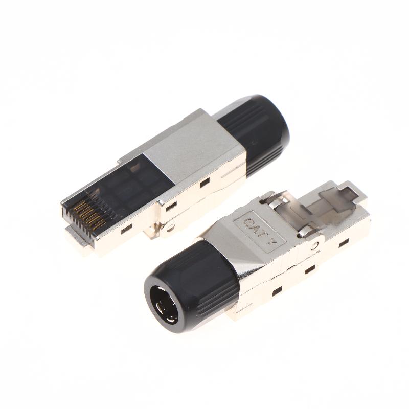 1 шт. Разъем Rj45 Cat8 Cat7 Cat6A Экранированный Без Инструмента Модульный Завершающий Штекер 2000 МГц 40G Lan Кабель Для 22Awg-24Awg