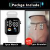 Sports Kids Watch Students LED Digital Watches Cartoon Spaceman Silicone Strap Electronic Wristwatch for Children Boys Girls