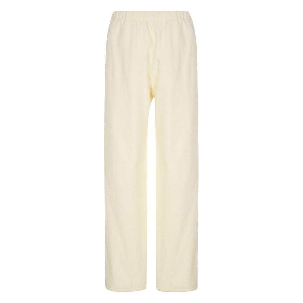 Women's Warm Shaker Velvet Elastic Waist Drawstring Solid Color Casual Pants