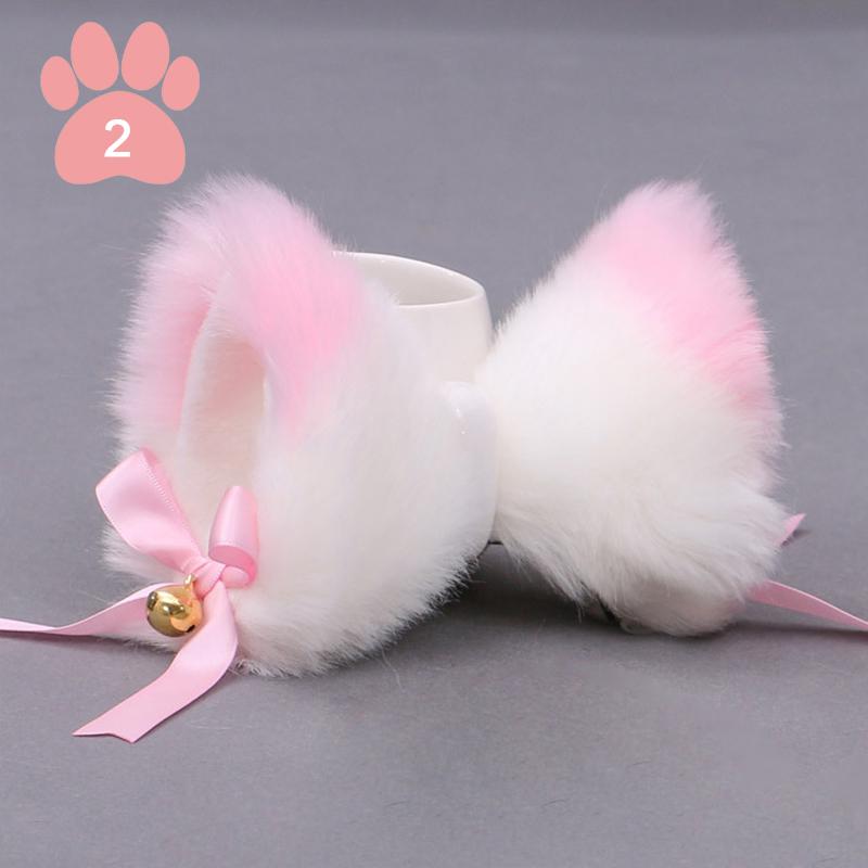 Заколка для волос в виде кошачьих ушек, пушистая плюшевая заколка для косплея, аксессуар для костюма для вечеринки