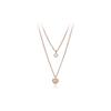 Cubic Heart Layered Necklace C24Nb039