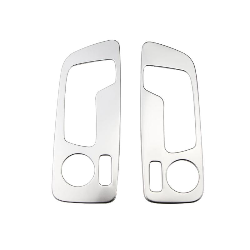 2Pcs Stainless Steel Car Seat Adjustment Button Frame Cover Decoration Sticker Trim for BMW X3 G01 2018 - 2022
