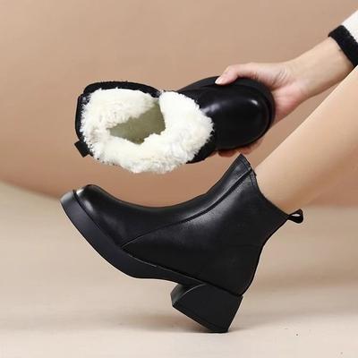 Популярные детские ботинки Мартин 2025 зима новые зимние ботинки бархатные теплые женские ботинки утолщенные короткие ботинки Северо-восточные хлопковые ботинки