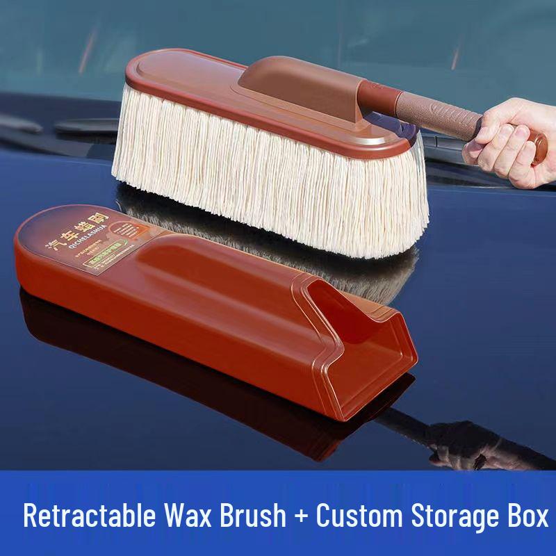 Щетка для очистки автомобиля от пыли и снега с выдвижной ручкой