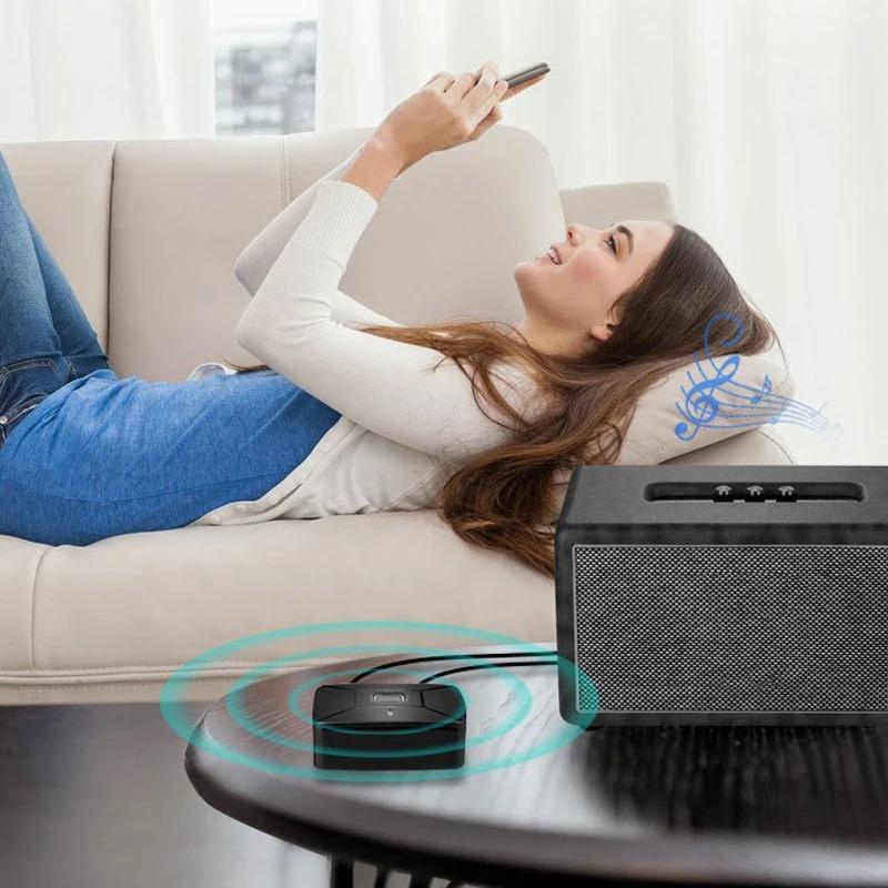 Беспроводной приемник Bluetooth 6.0 SBC AAC Hi-Fi 3,5 мм AUX разъем 2RCA RCA аудио музыкальный адаптер для ПК, автомобильного комплекта, динамика, усилителя