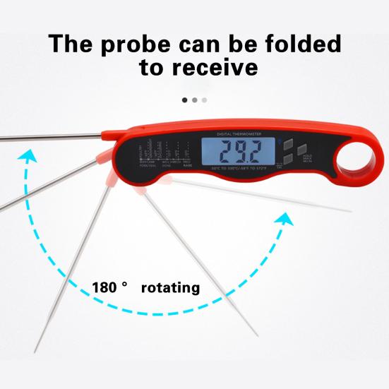 Пищевой термометр, простое управление, товары для дома, термостойкий цифровой тестер температуры пищевых продуктов, мяса, практичное измерение, многоразовый
