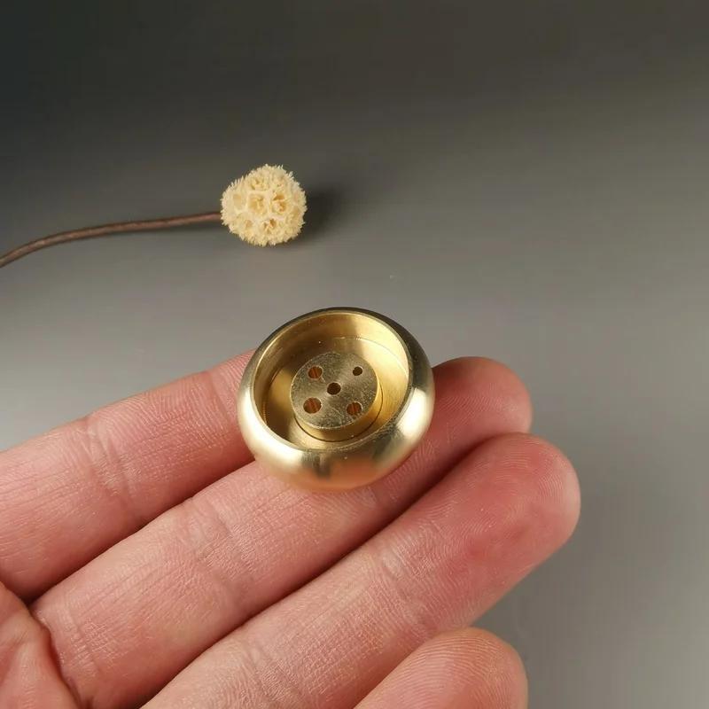 Incense Holder Mini Brass Incense Base for Home Office Teahouse Multi Purpose 5 Holes Shape Creative Sandalwood Incense Burner